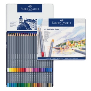Kredki akwarelowe Faber Castell Goldfaber Aqua - 48 kolorów (metalowe opakowanie)