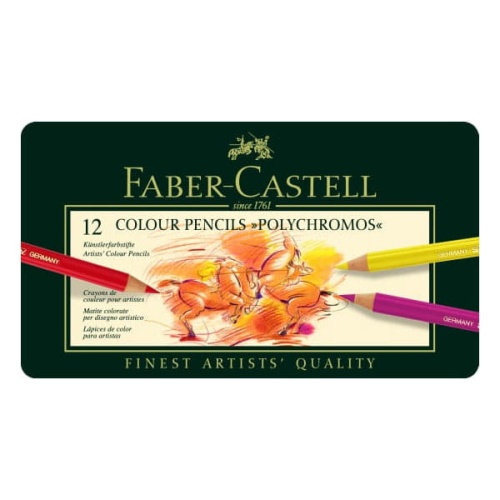 Kredki ołówkowe POLYCHROMOS Faber Castell - 12 kolorów.jpg