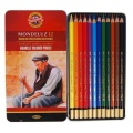 Kredki akwarelowe Koh-I-Noor Mondeluz DRAWING - 12 kolorów w metalowej kasecie