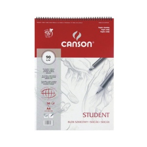 Blok szkicowy Canson Student - 90g, 50ark, A5, na spirali